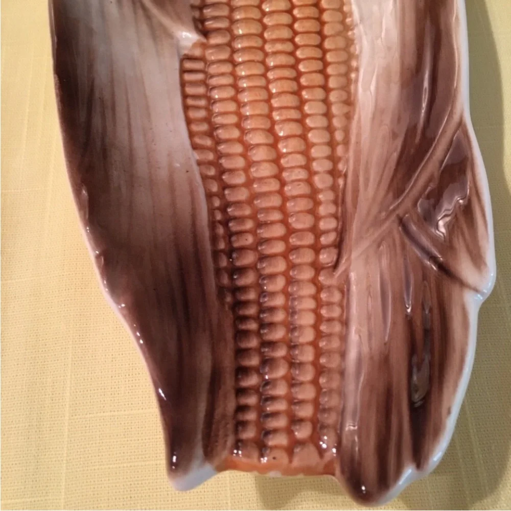 Corn on cob plates 4 set 3D yellow Embassy Quality Products mid century bundle